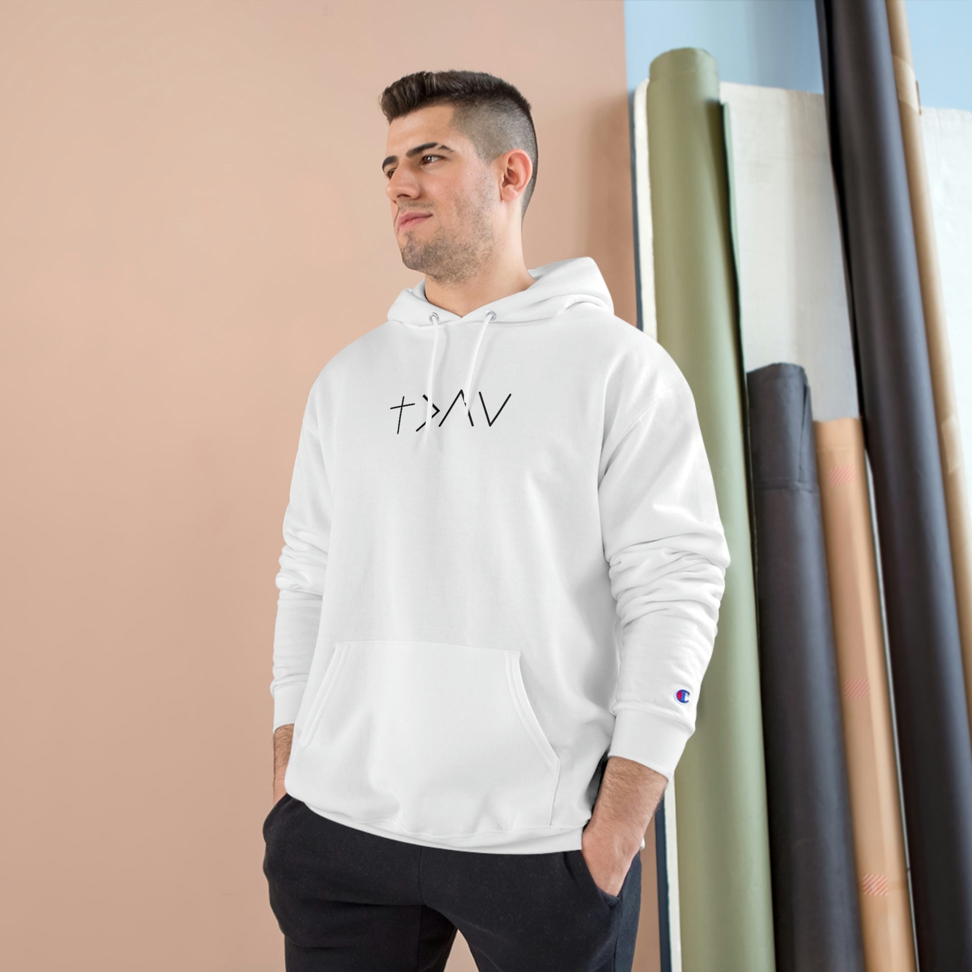Printify Dubs Champion Sweatshirt Navy / XL