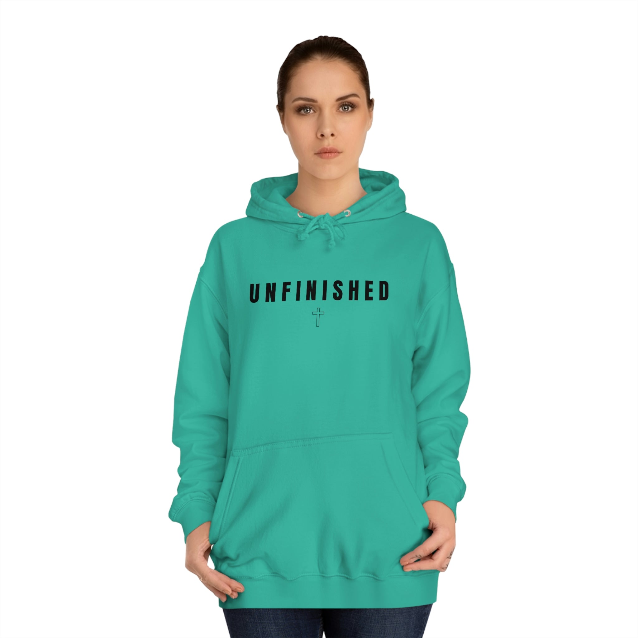 UNFINISHED UNISEX COLLEGE HOODIE